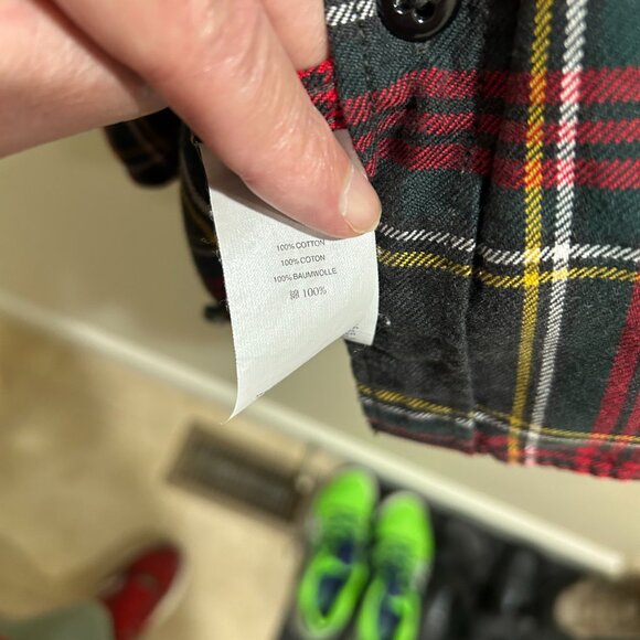 J. Crew Slim Midweight Flannel in Black-and-Red Tartan - Mint! - Picture 4 of 5